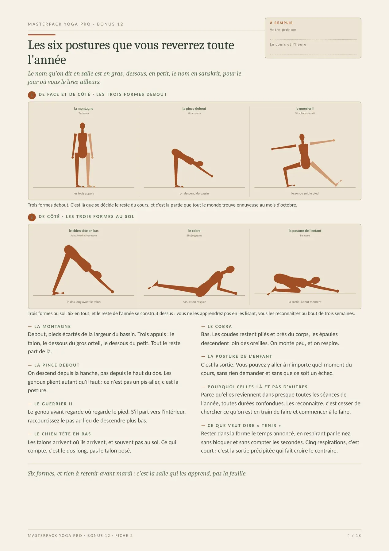 Page réelle du MasterPack Yoga Pro 6